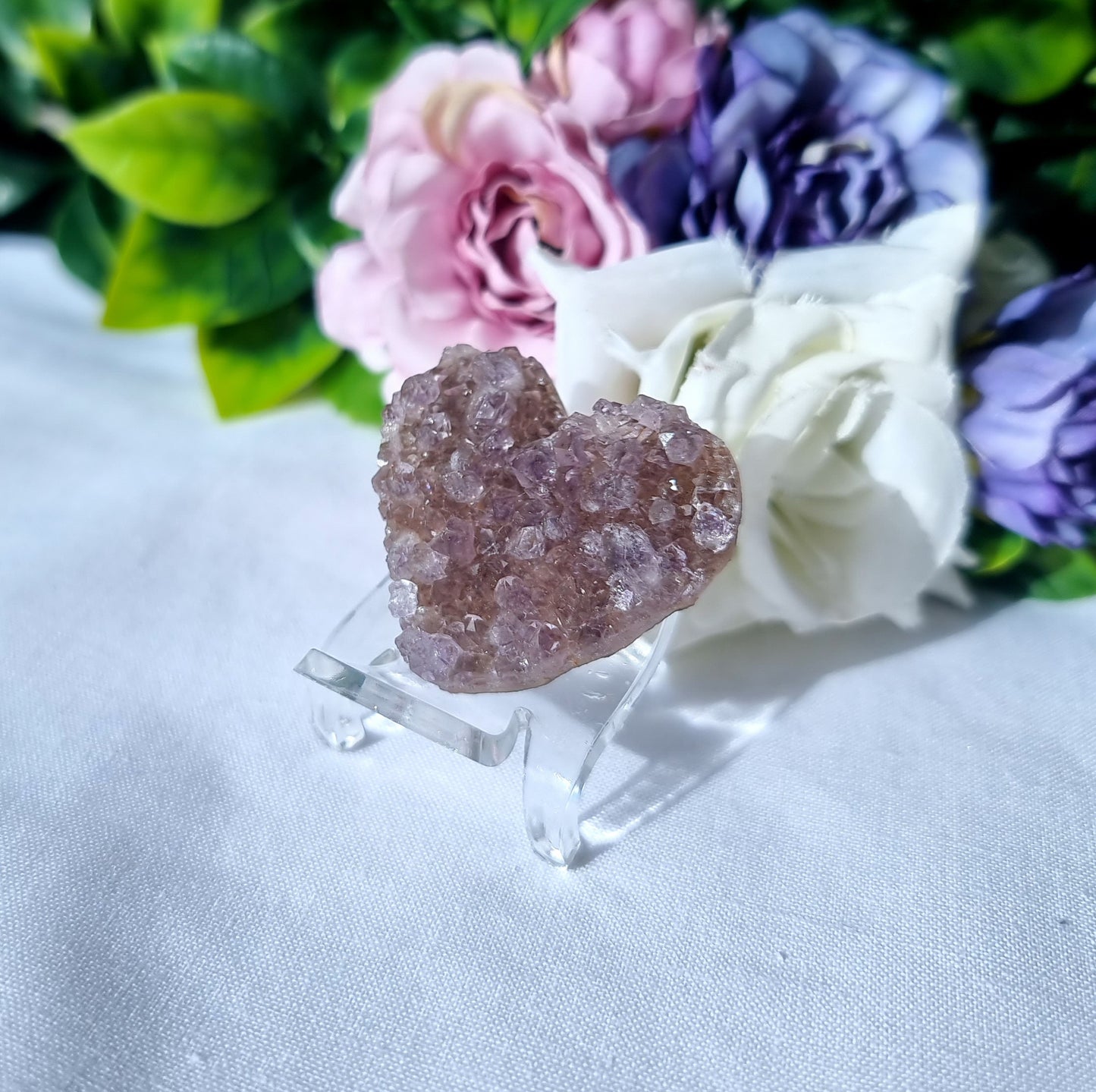 Amethyst Cluster Heart