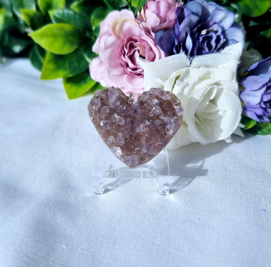 Amethyst Cluster Heart