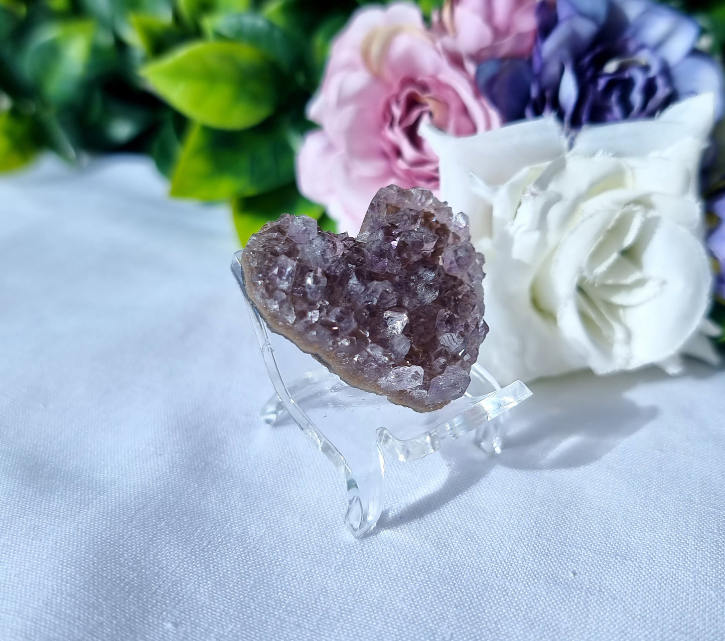 Amethyst Cluster Heart