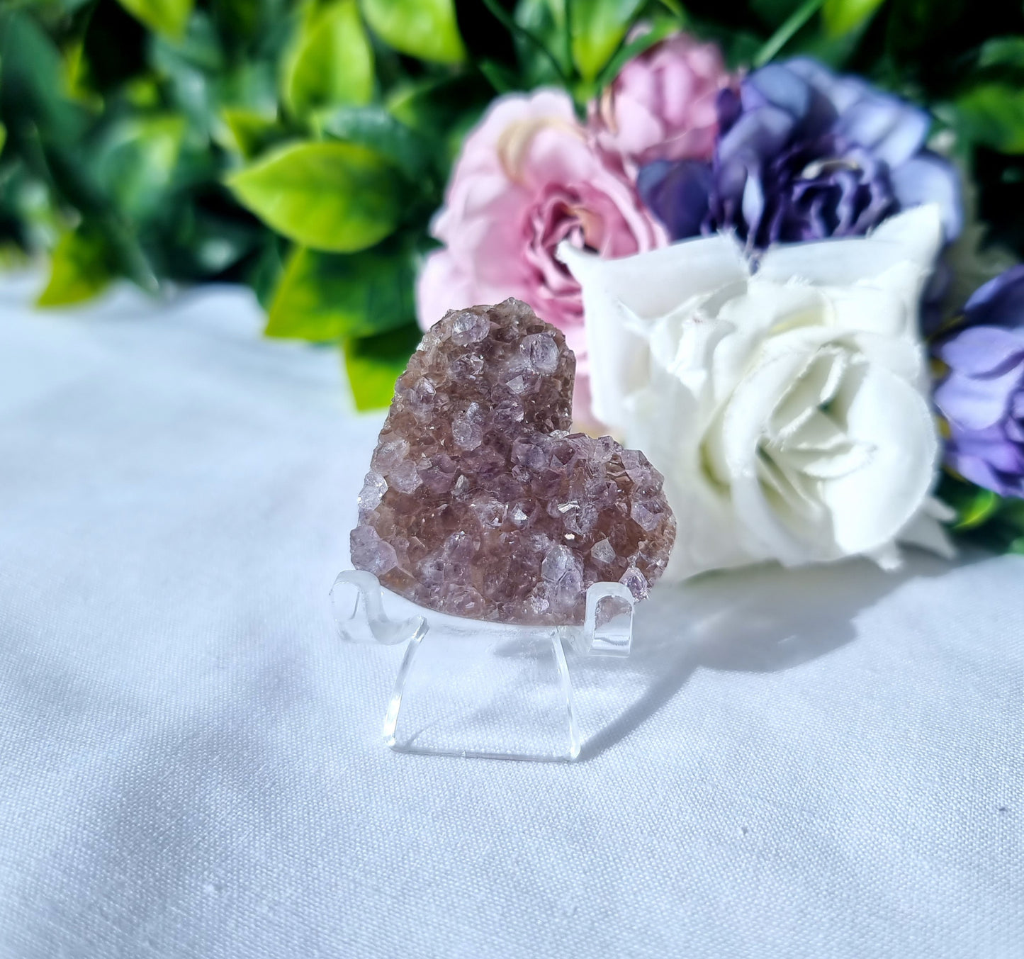 Amethyst Cluster Heart