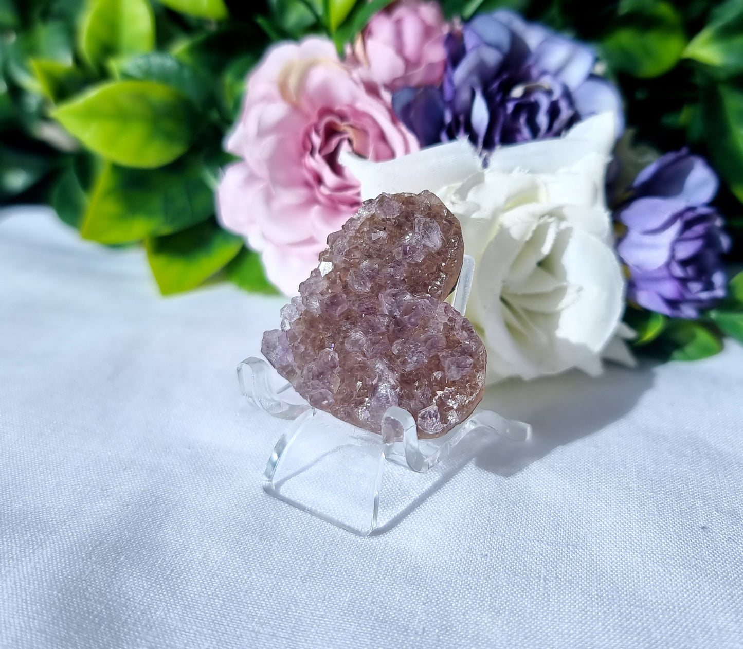 Amethyst Cluster Heart