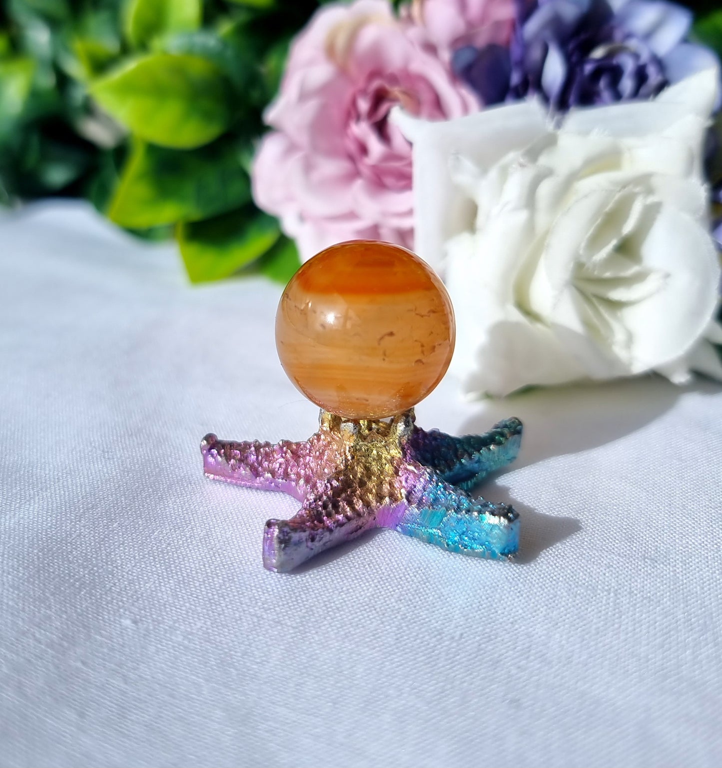 Bismuth Starfish Sphere Stand