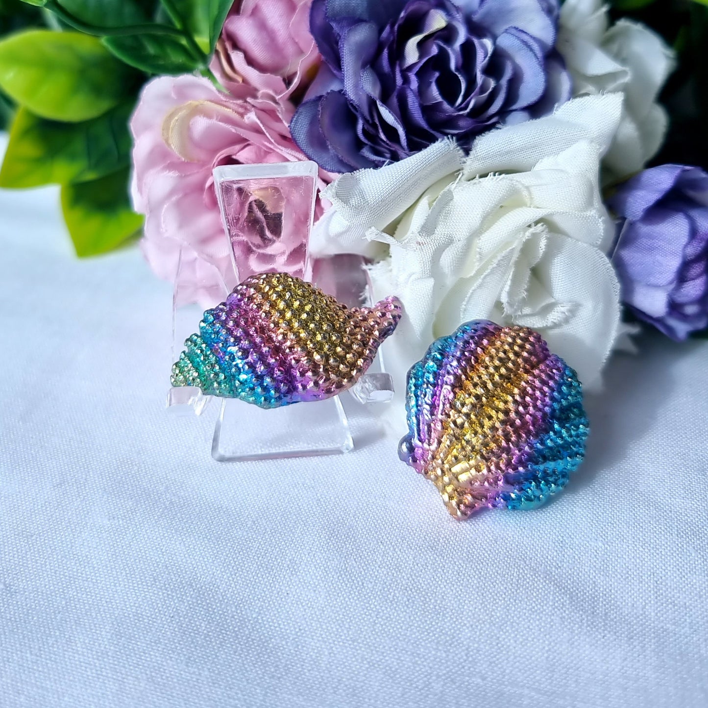 Bismuth Seashell Carvings