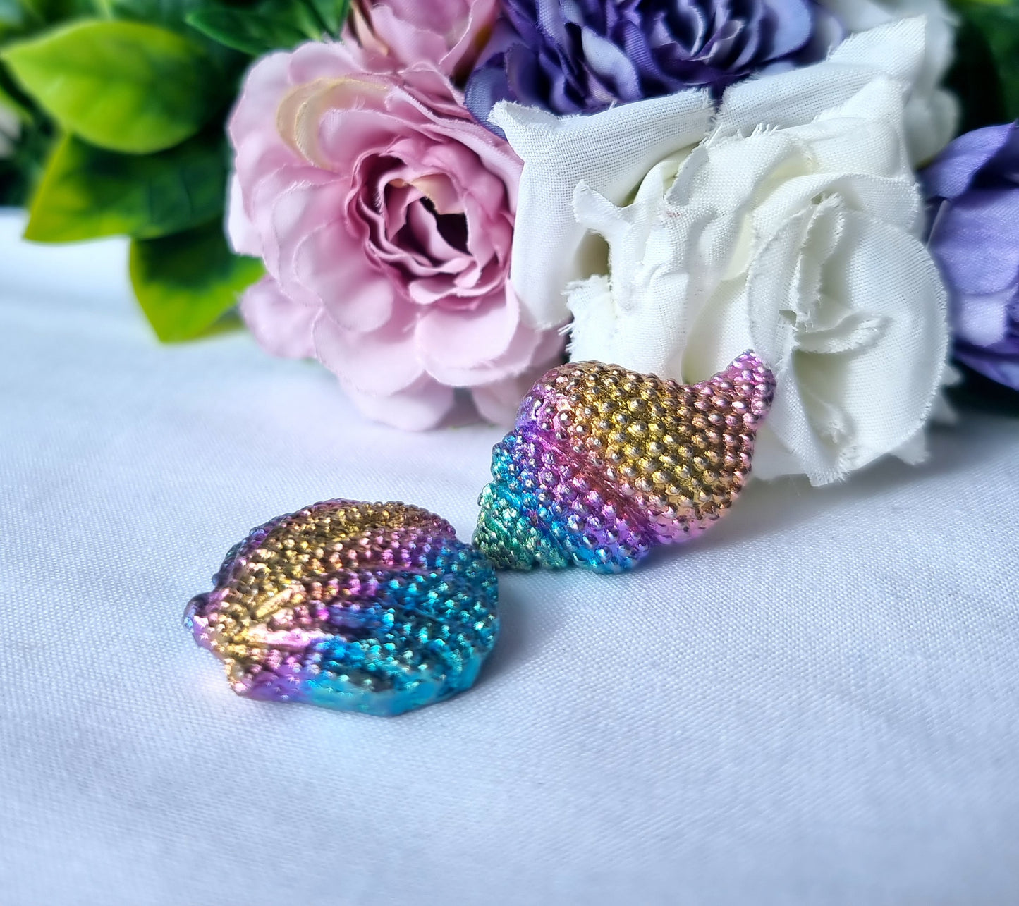 Bismuth Seashell Carvings