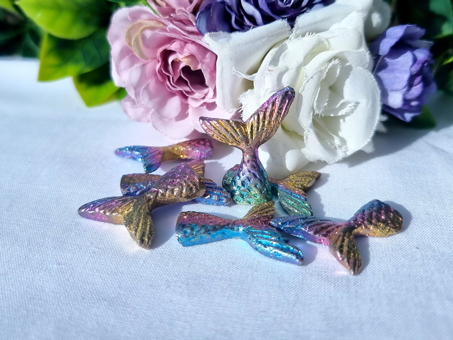 Bismuth Mermaid Tail Carvings