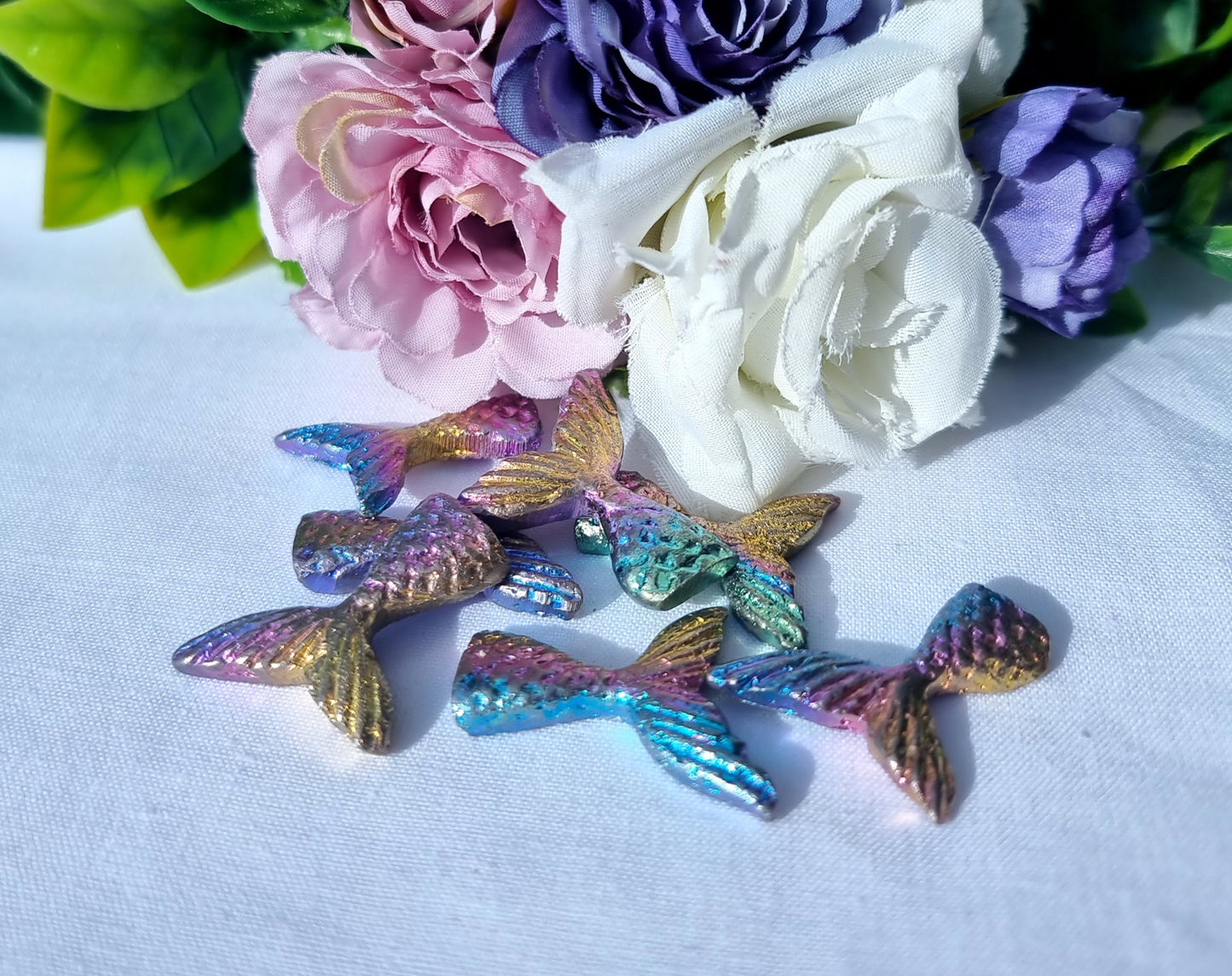 Bismuth Mermaid Tail Carvings