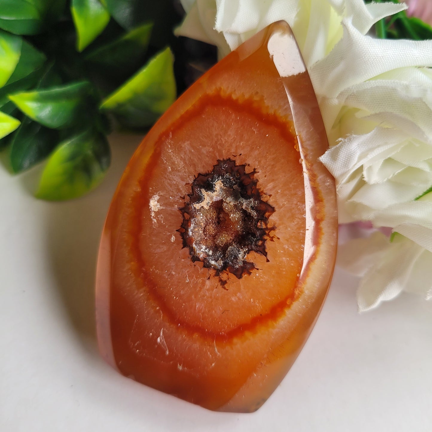 Carnelian Druzy Free-Form