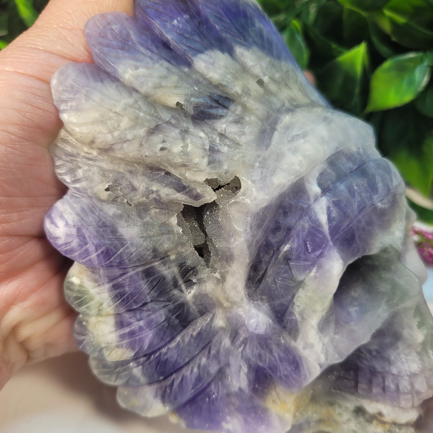 Fluorite Native American Skull