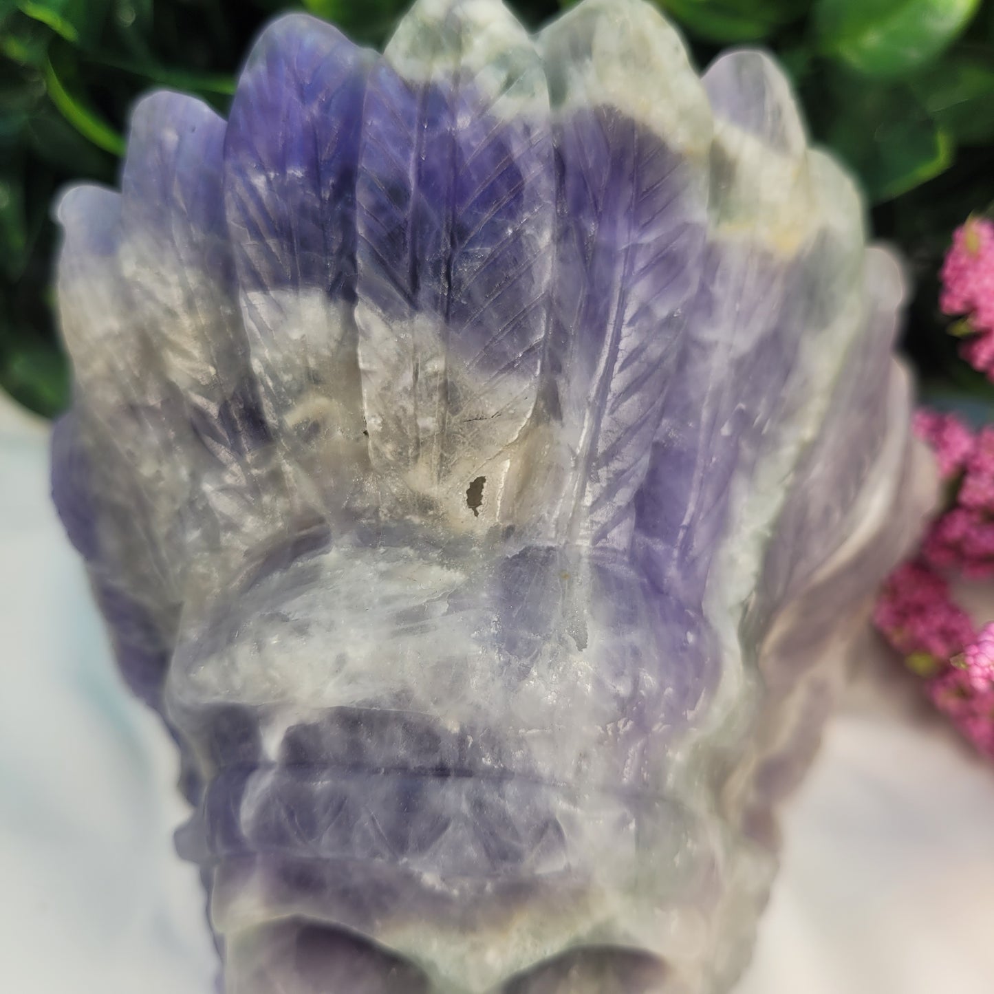 Fluorite Native American Skull