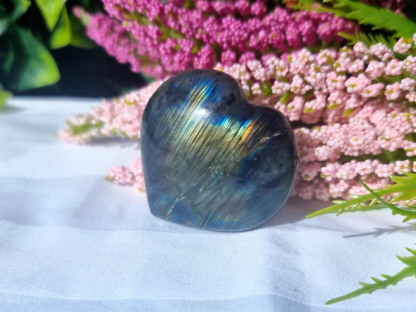 Labradorite Heart