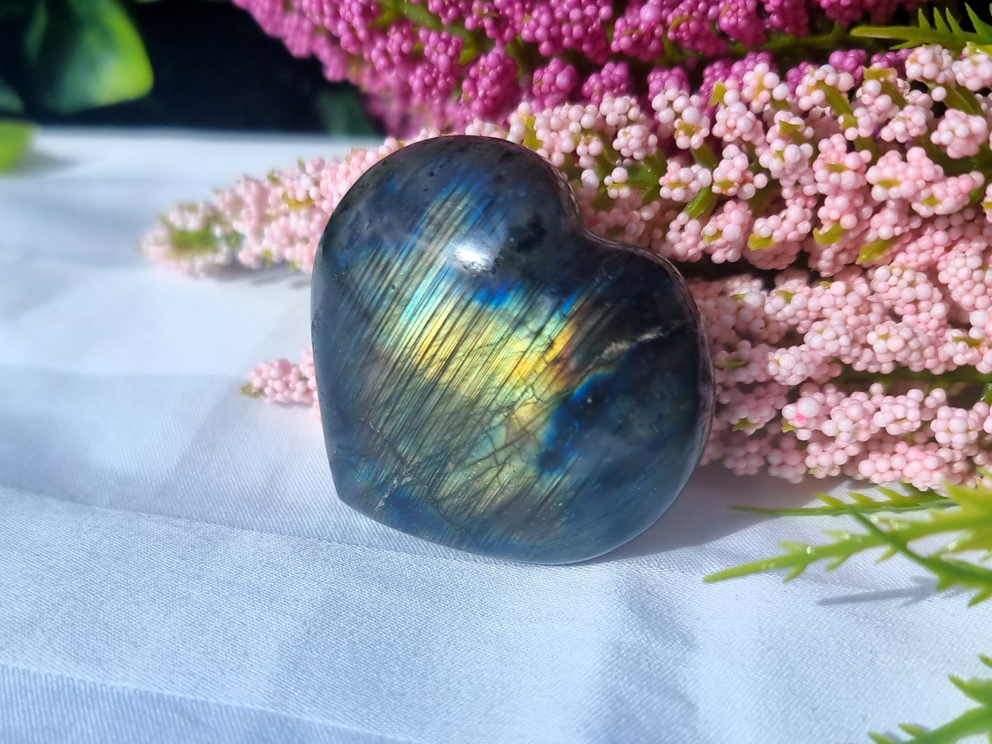 Labradorite Heart