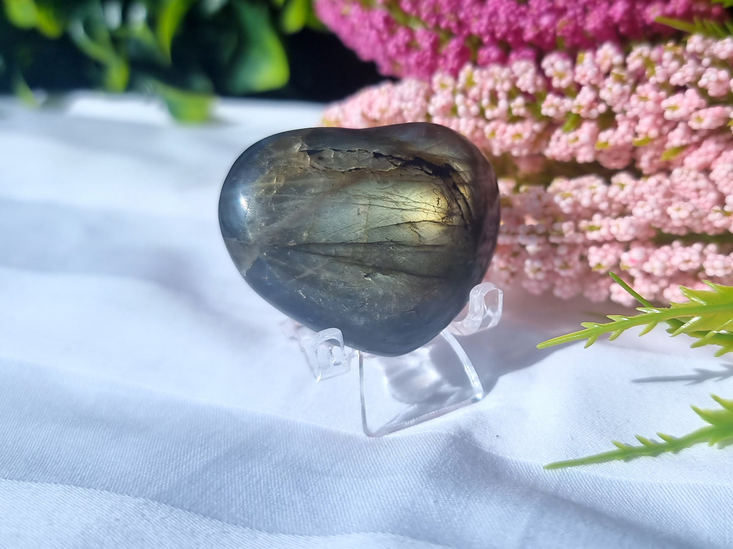 Labradorite Heart