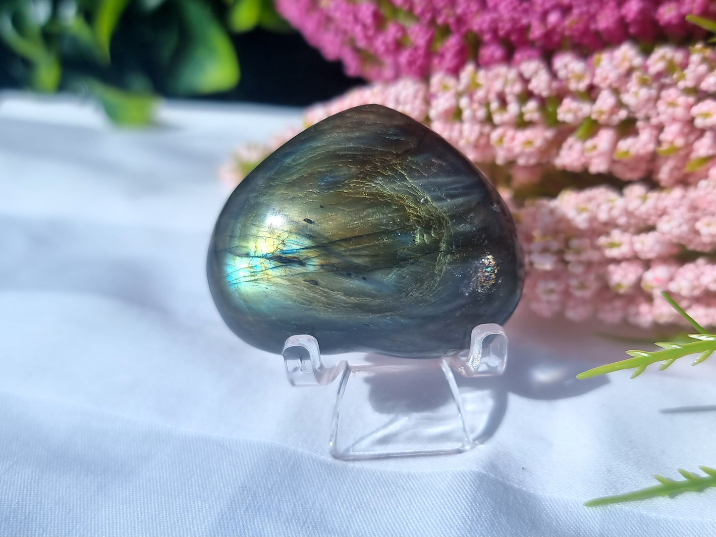 Labradorite Heart