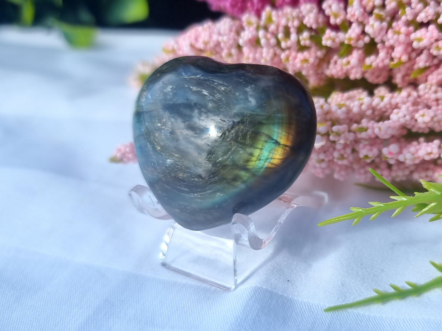 Labradorite Heart