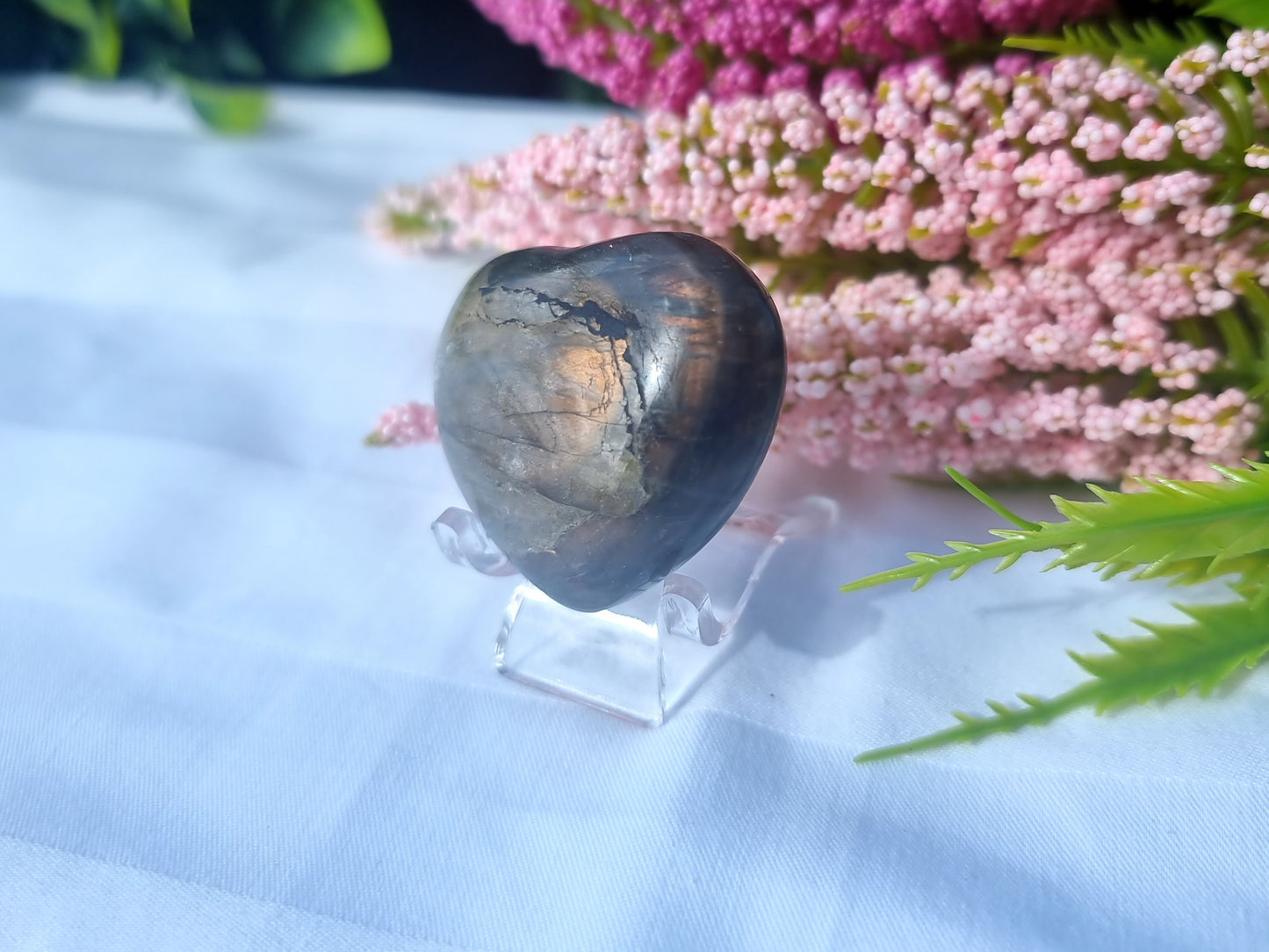 Labradorite Heart