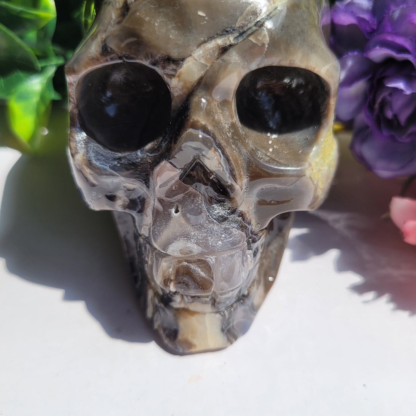 Volcano Agate Skull