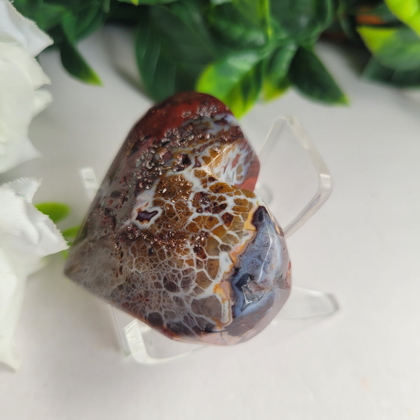 Mexican Lace Agate Heart