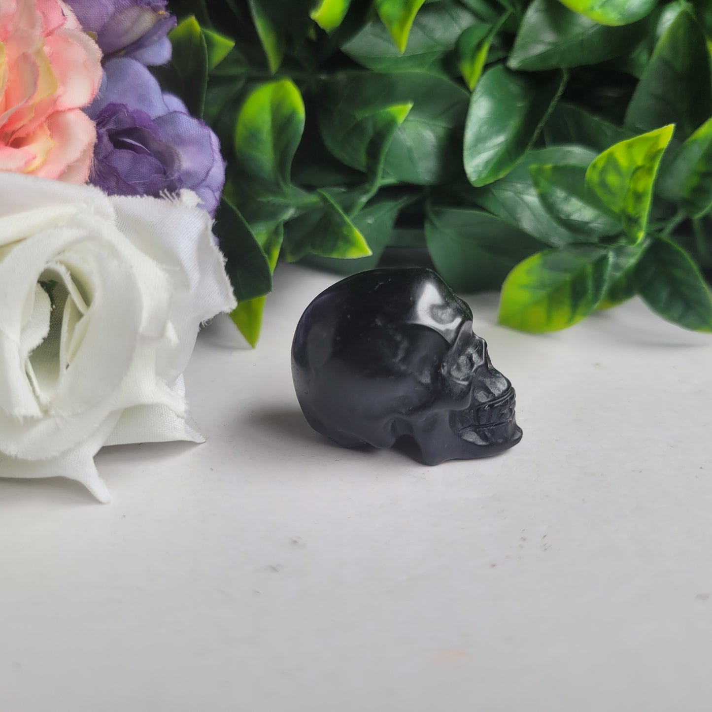 Black Obsidian Skull