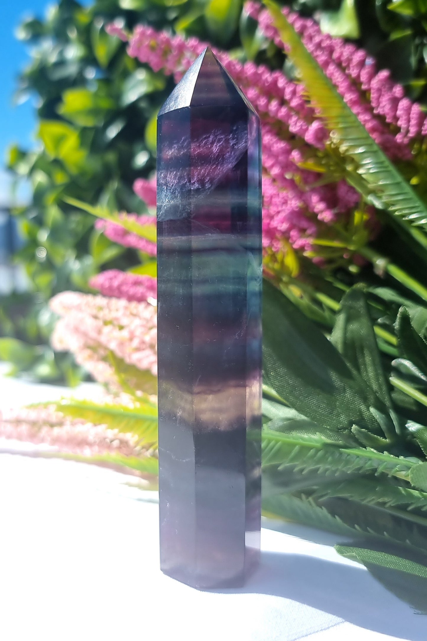 Rainbow Fluorite Point