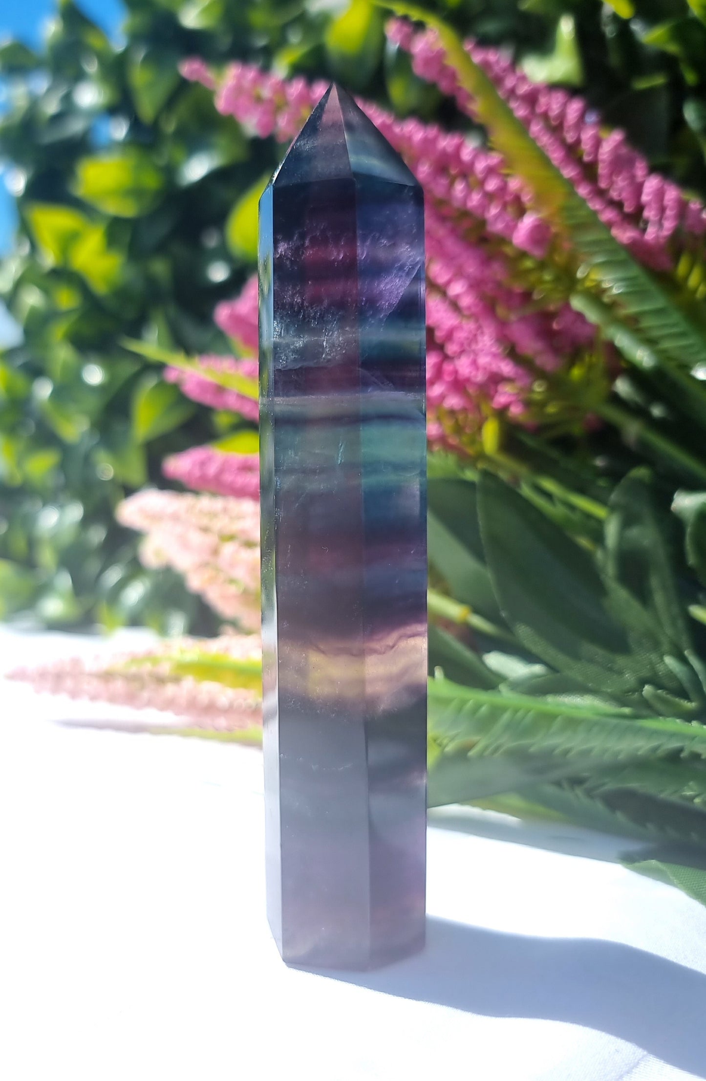 Rainbow Fluorite Point