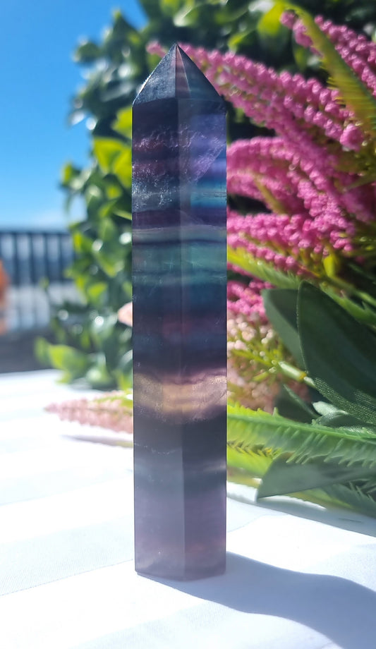 Rainbow Fluorite Point