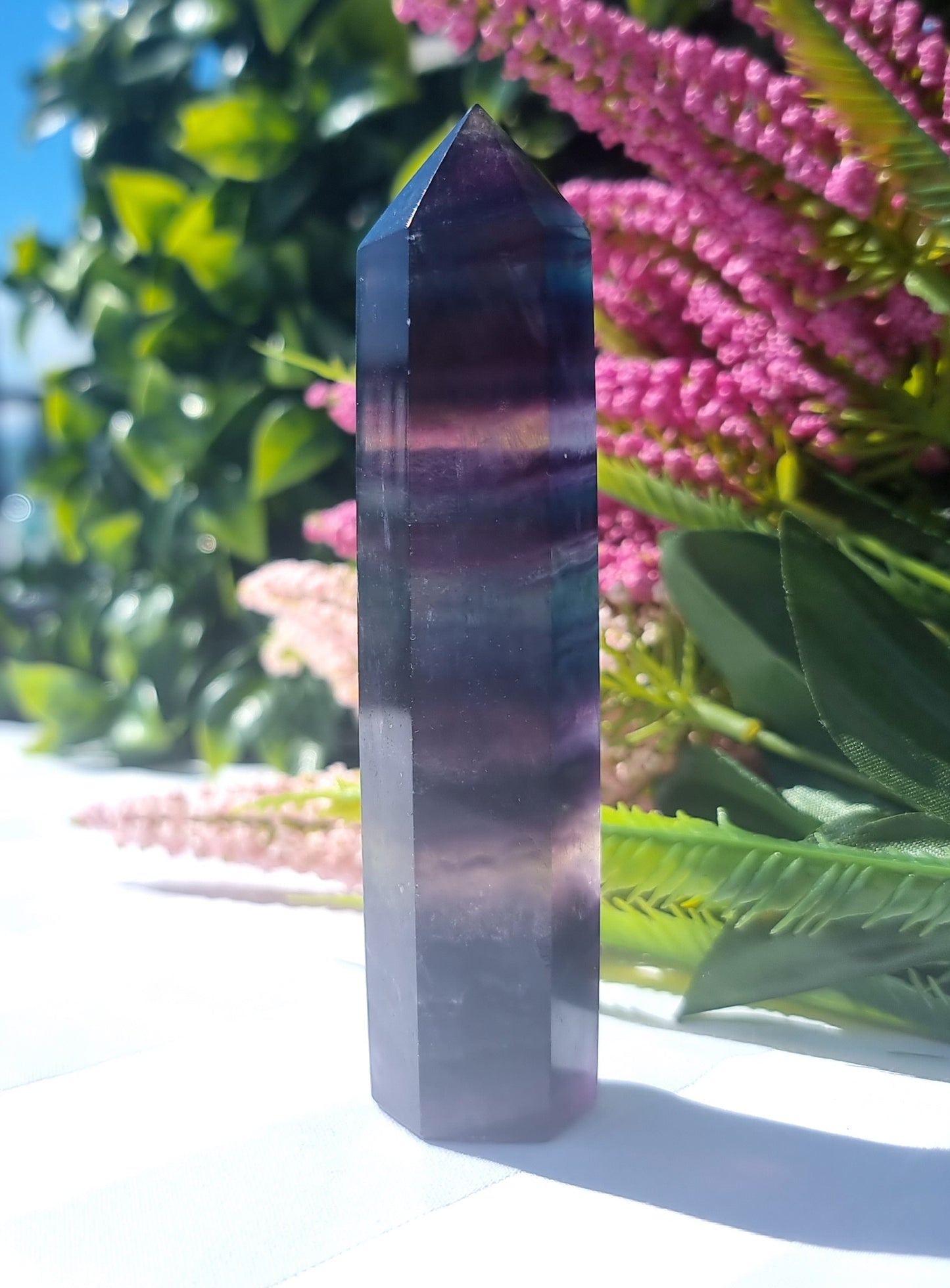 Rainbow Fluorite Point