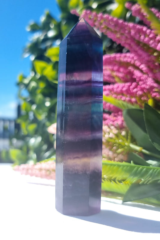 Rainbow Fluorite Point