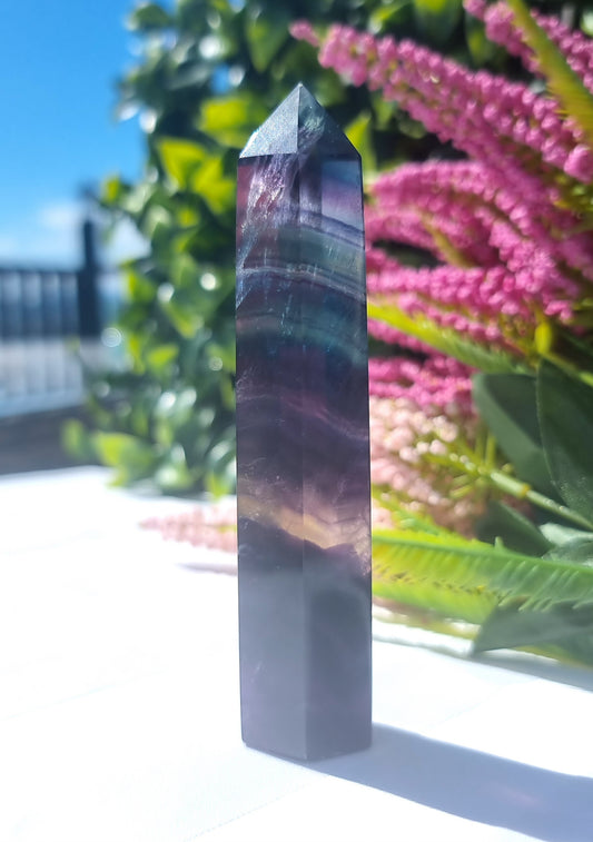 Rainbow Fluorite Point