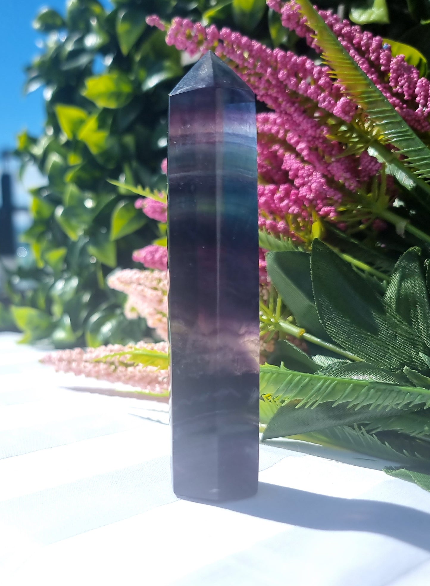 Rainbow Fluorite Point