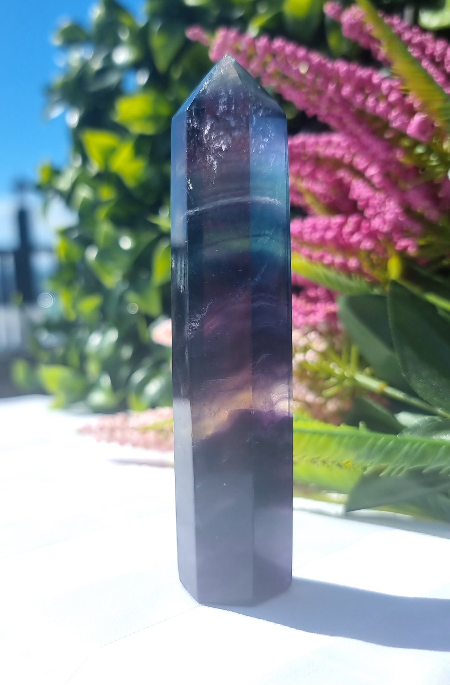 Rainbow Fluorite Point