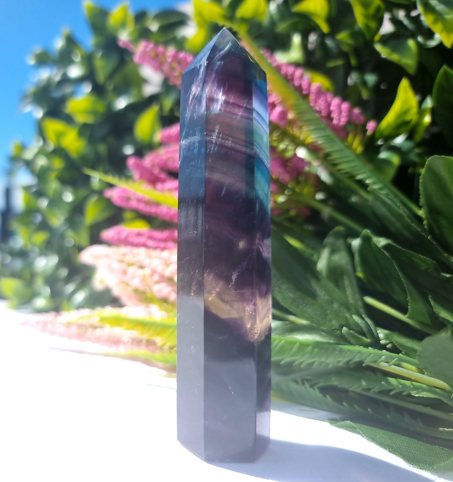 Rainbow Fluorite Point