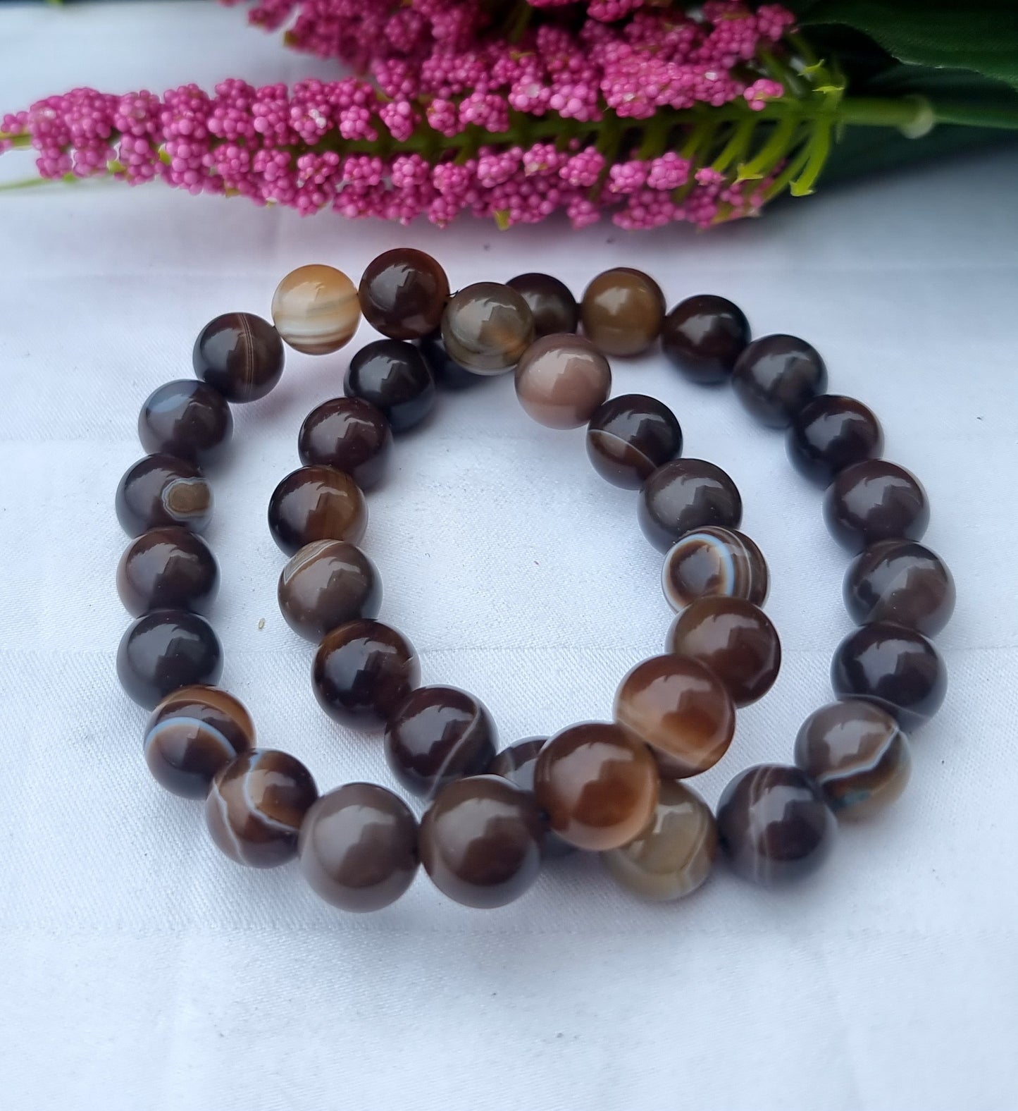 Natural Agate Bracelet - 10mm