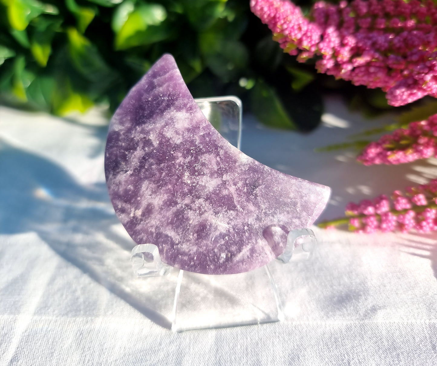 Purple Lepidolite Moon