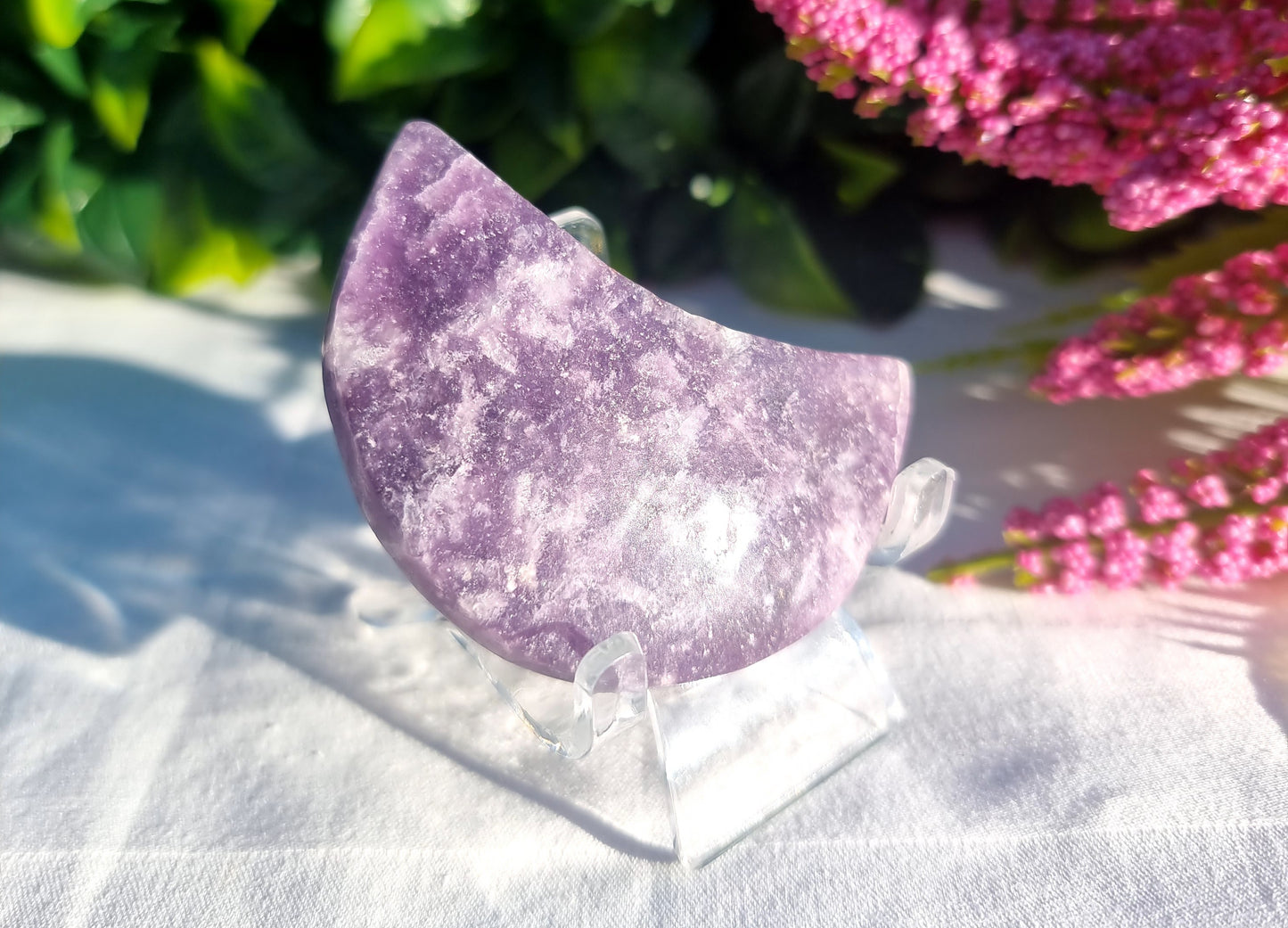 Purple Lepidolite Moon