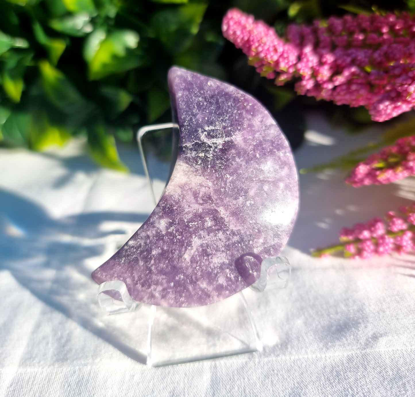 Purple Lepidolite Moon