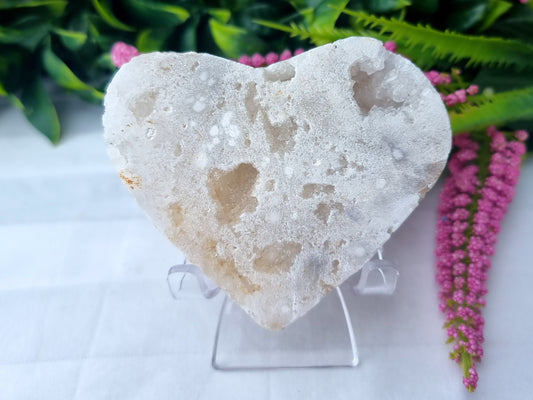 Druzy Quartz Heart