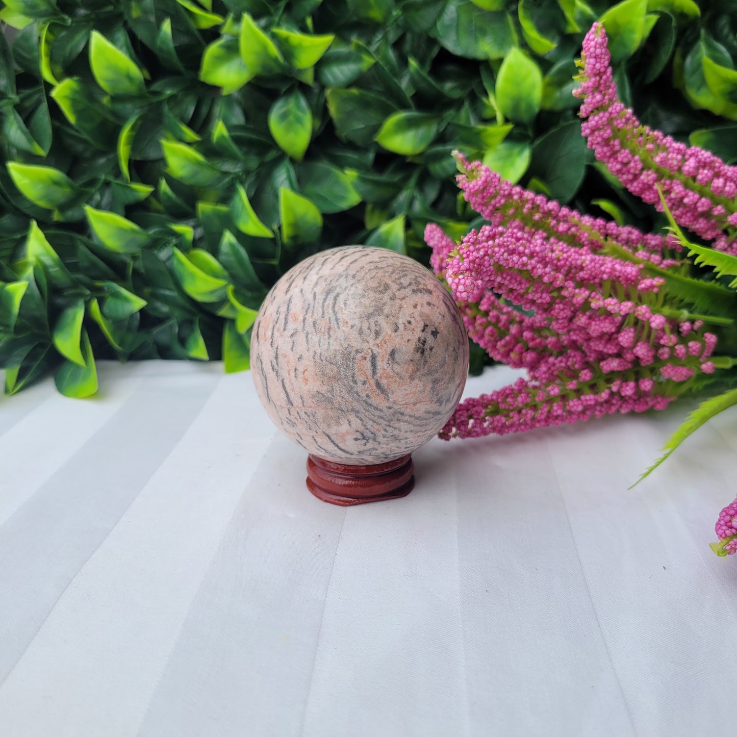 Pink Zebra Jasper Sphere