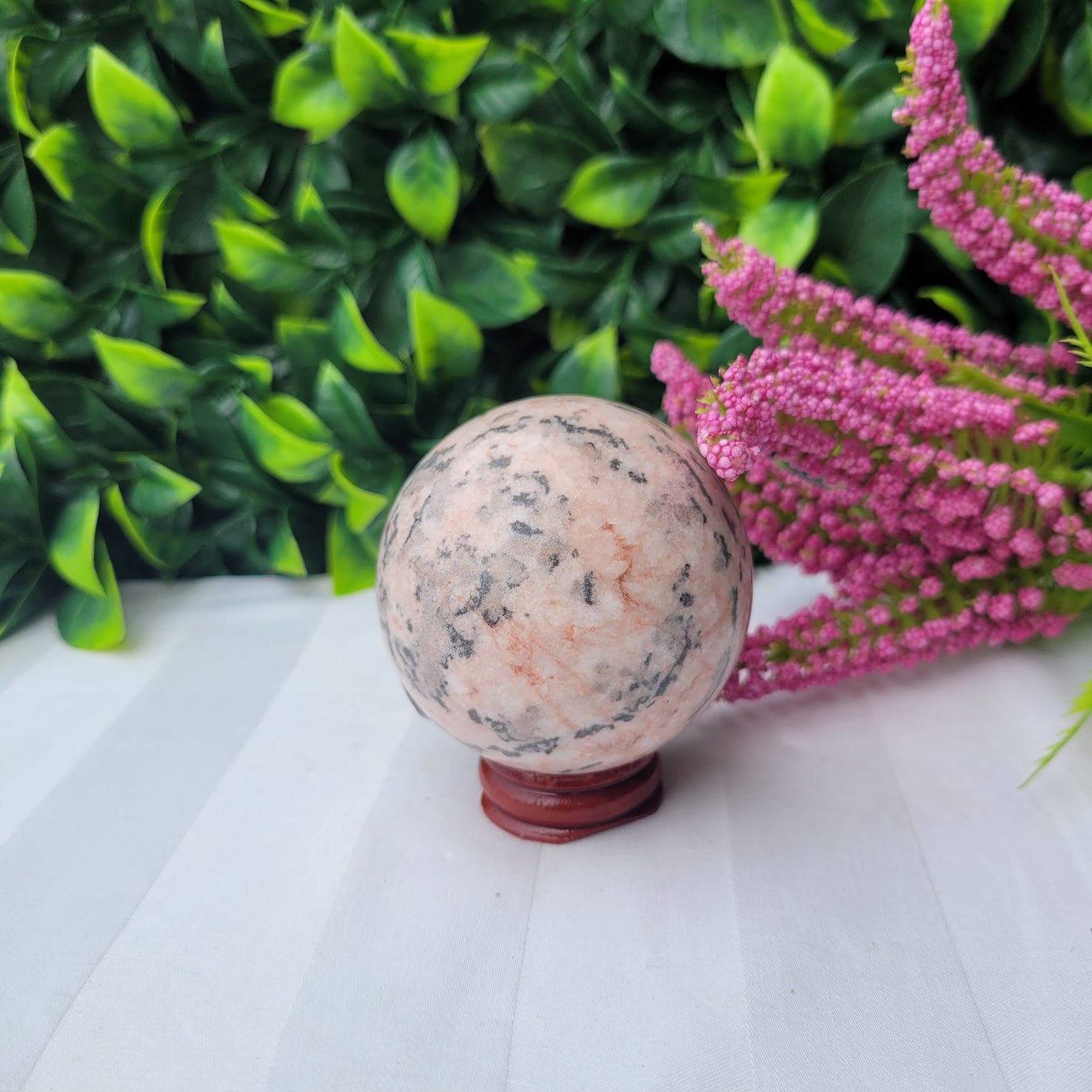 Pink Zebra Jasper Sphere