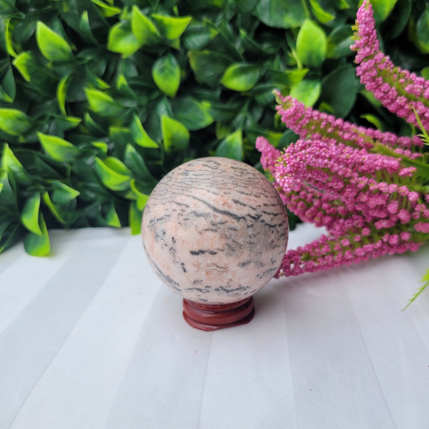 Pink Zebra Jasper Sphere