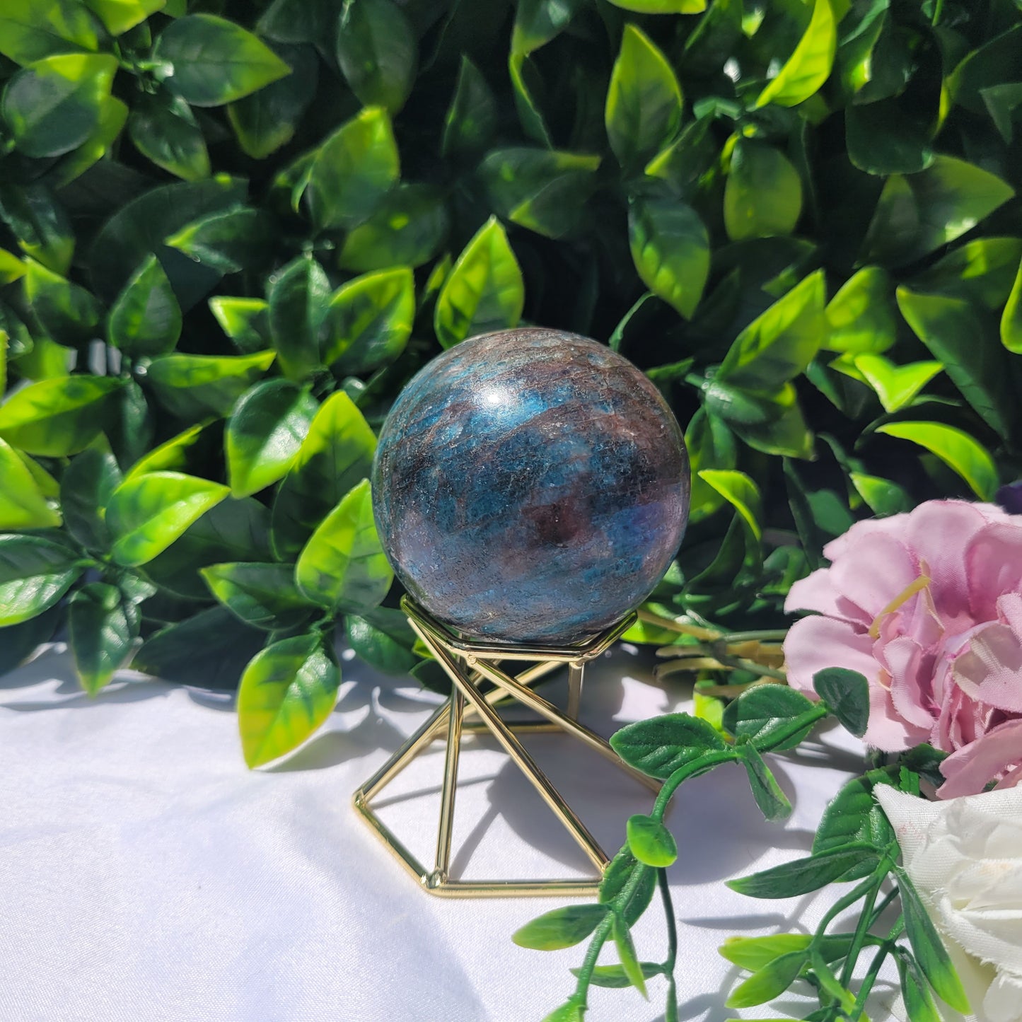 Blue Apatite Sphere