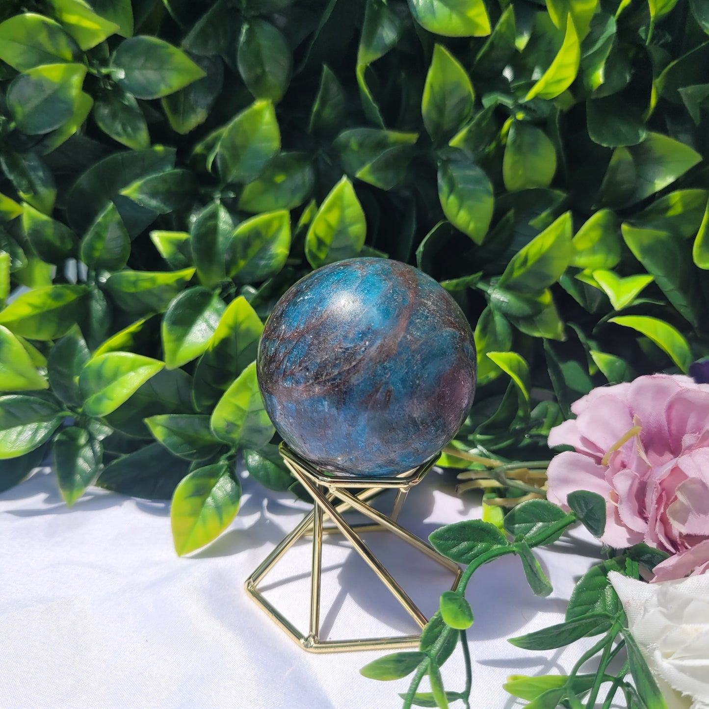 Blue Apatite Sphere