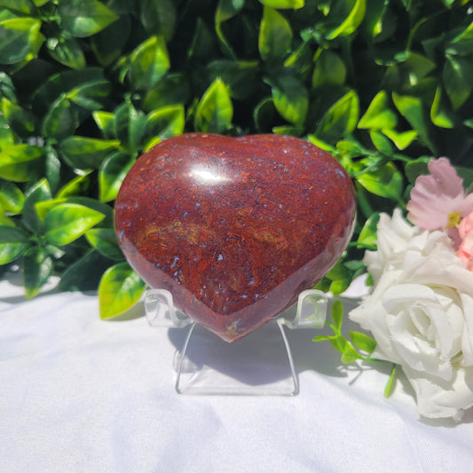 Ocean Jasper Puffy Heart