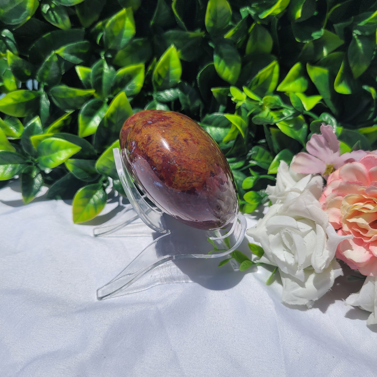 Ocean Jasper Puffy Heart