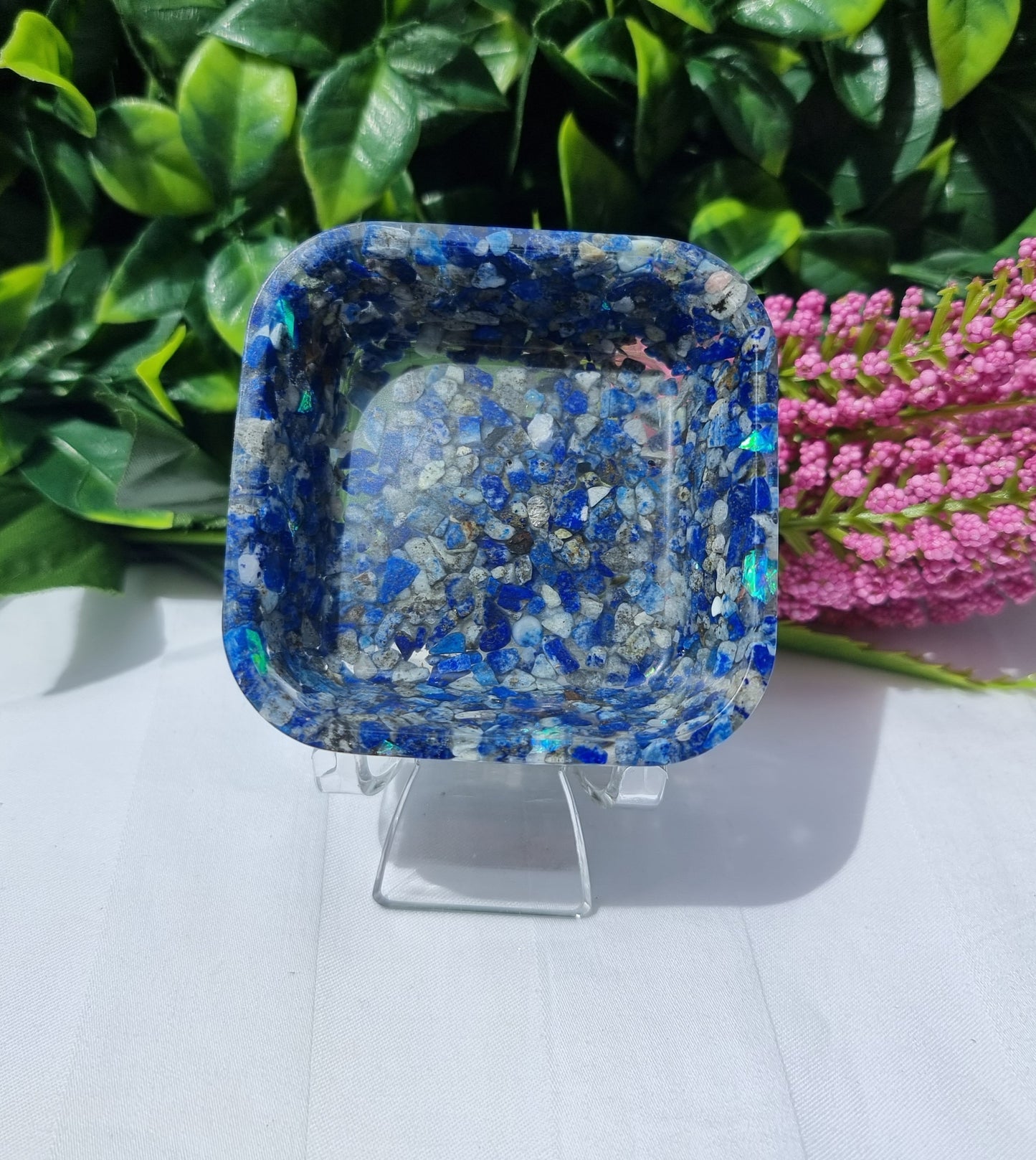 Resin Crystal Chip Square Bowl