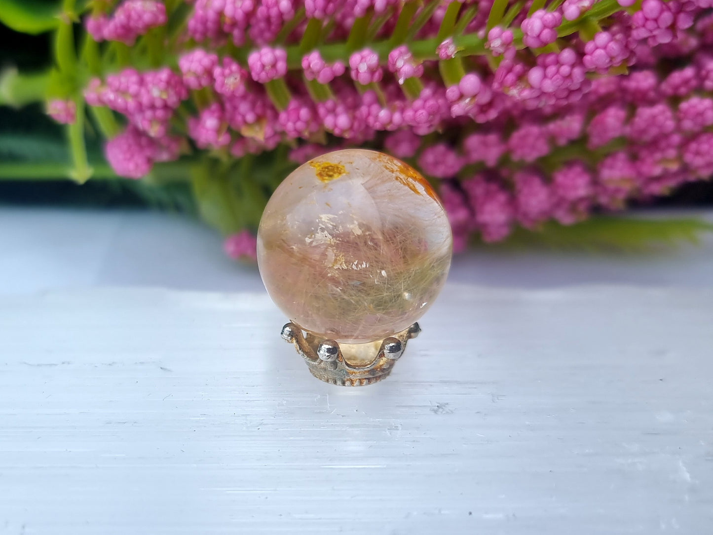 Gold Rutilated Quartz Mini Sphere