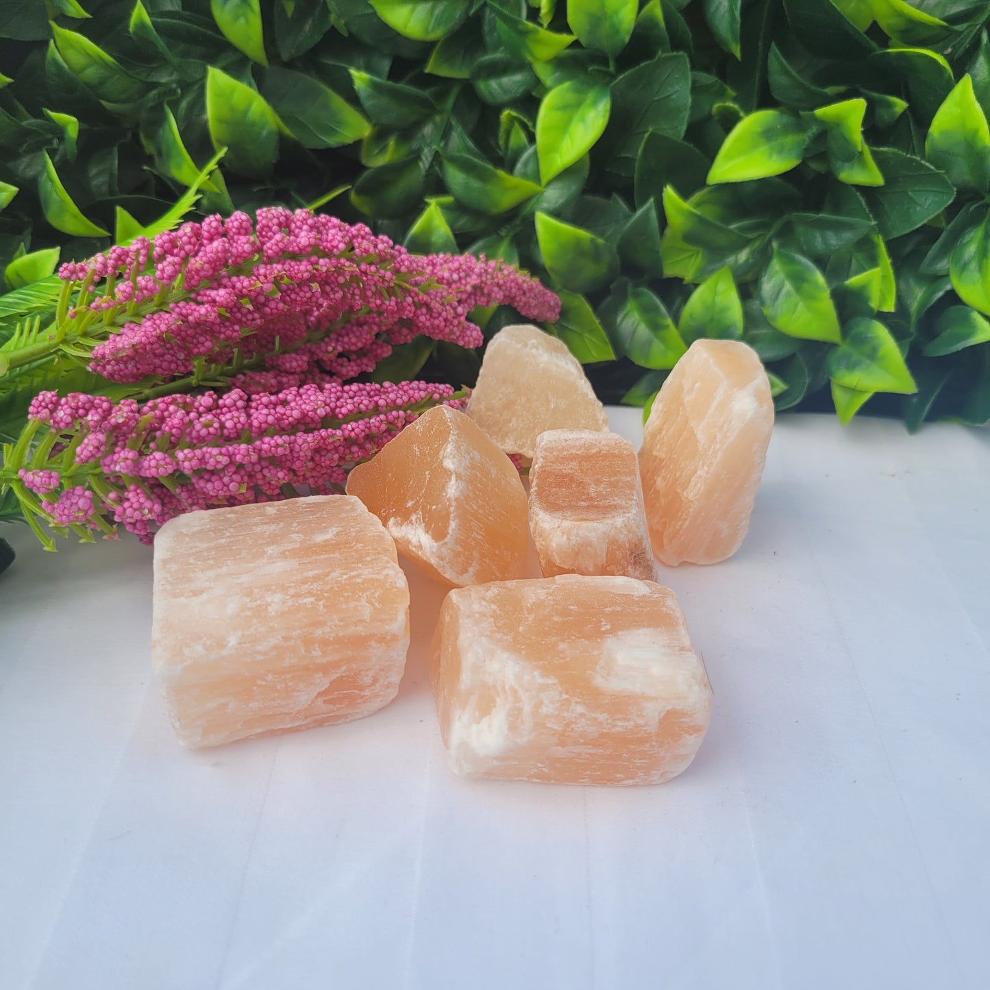 Peach Selenite Raw