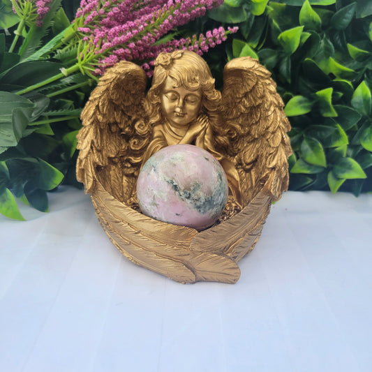 Gold Angel Sphere Stand