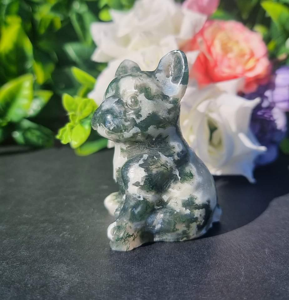 Moss Agate French Bulldog