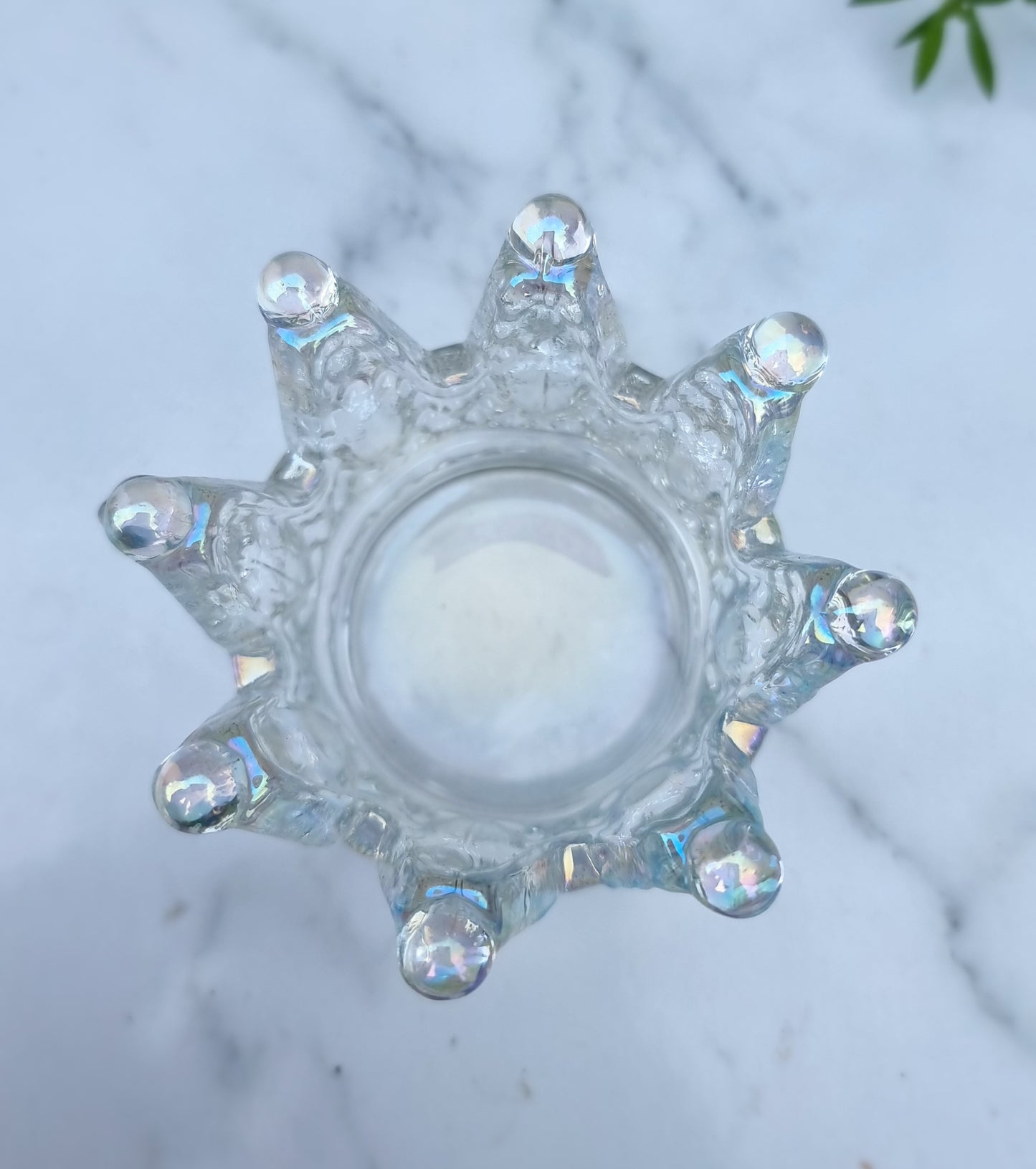 Glass Crown Sphere Holder / Bowl