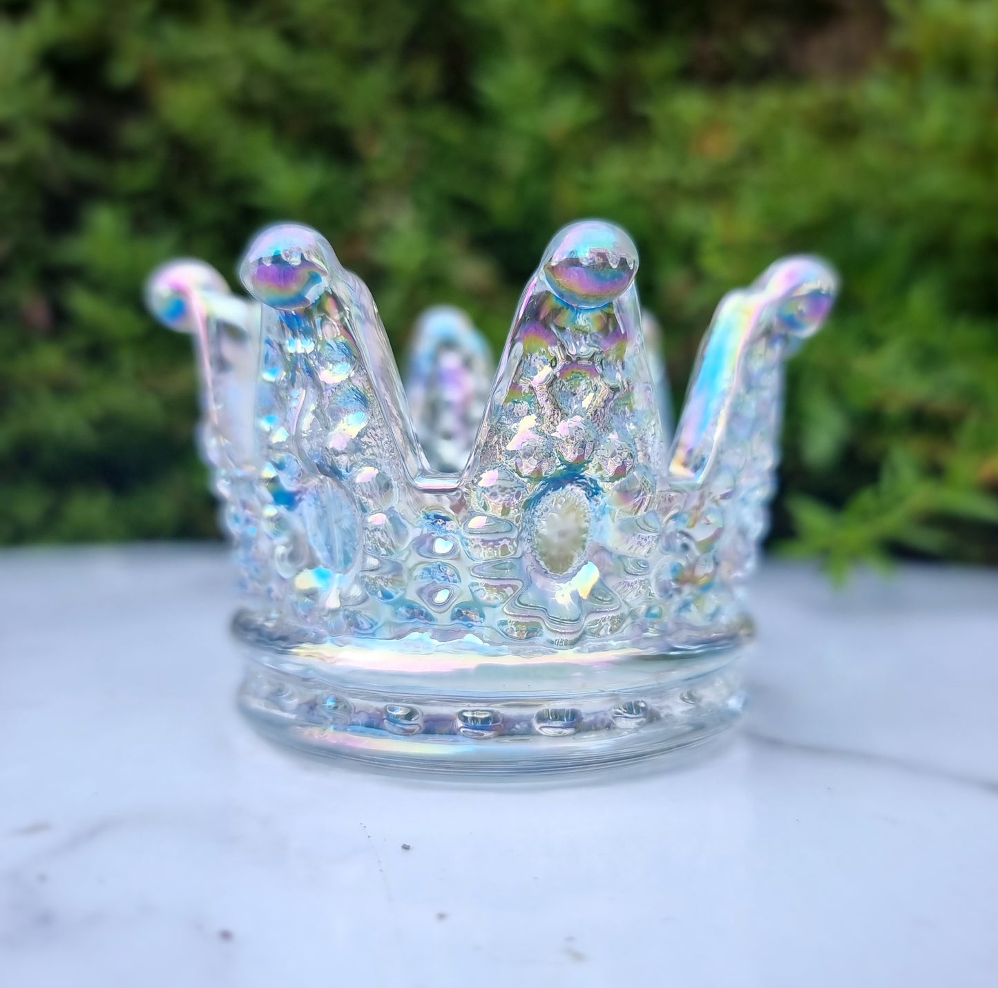 Glass Crown Sphere Holder / Bowl